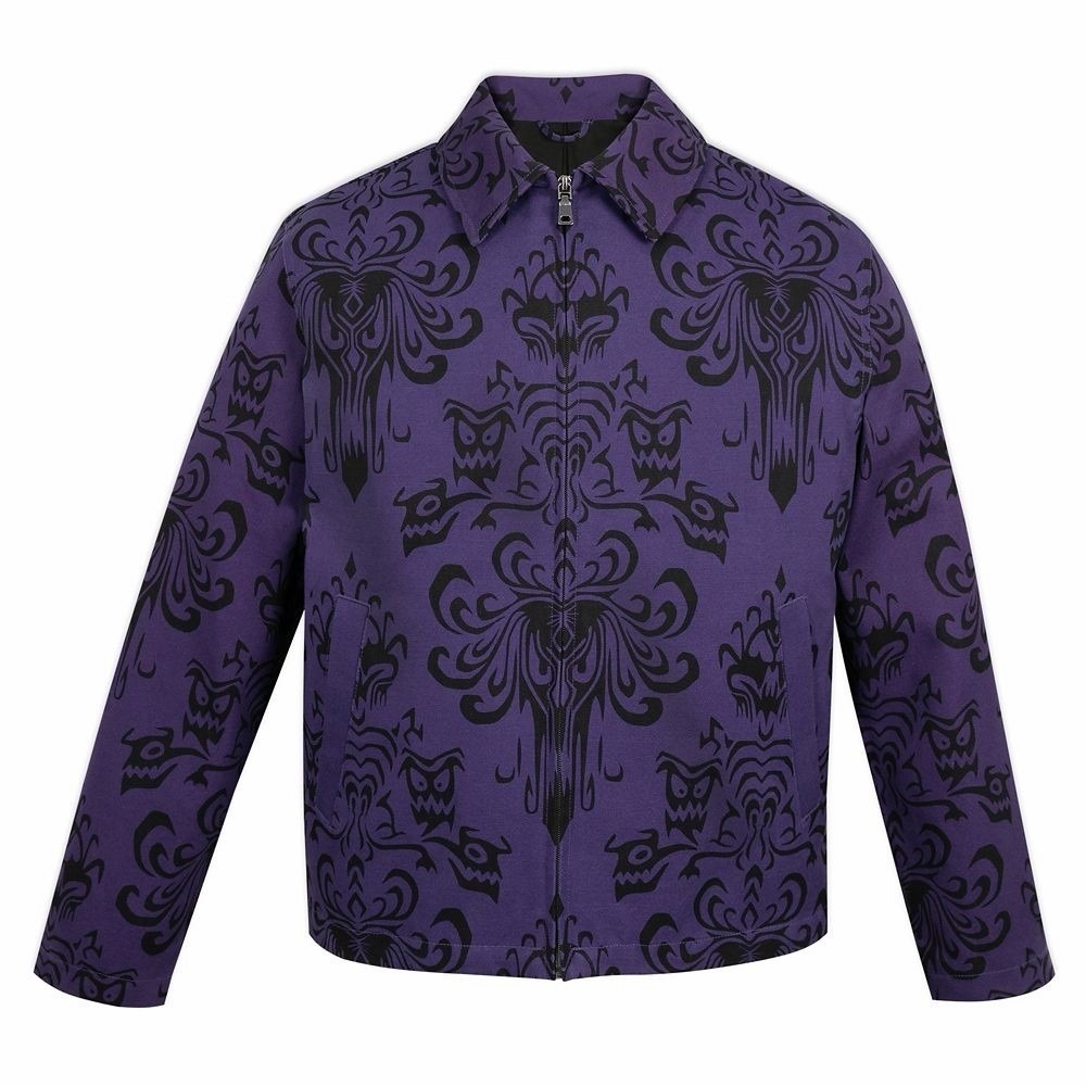 Disney Parks The‎ Haunted Mansion Wallpaper Jacket for Adults Size XS Purple